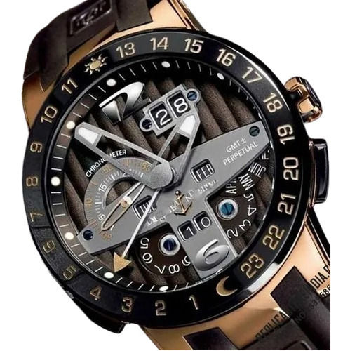 Ulysse Nardin El Toro Black Rose Gold Swiss Eta Mens Watch at