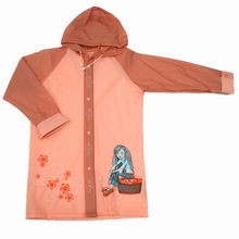 Printed Logo Pvc Raincoat For Children