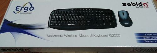 Zebion Wireless Computer Keyboard And Mouse Combo G2000