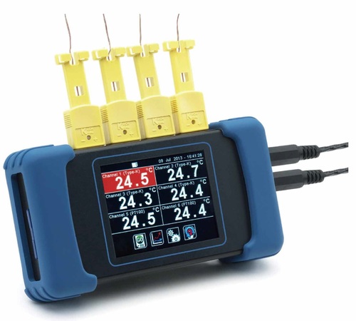 Portable 6 Channel Temperature Data Logger With Touch Screen By RE-ATLANTIS ENTERPRISE CO., LTD.