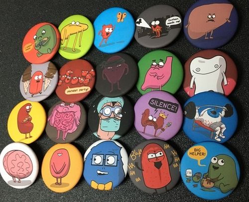 Colorful Cartoon Printed Button