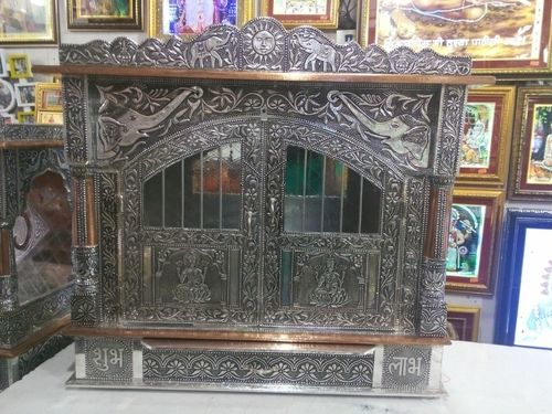 Handcrafted Aluminium Oxodised Mandir