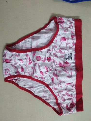 Ladies Panty With Red Waist Band