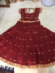 Maroon Color Vrindavan Gopi Dress