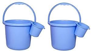 Plastic Round Bucket And Mug