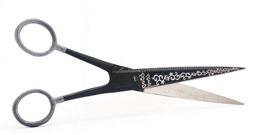 Yazdan Grey & Black Abc Laminated Handle Salon Scissor