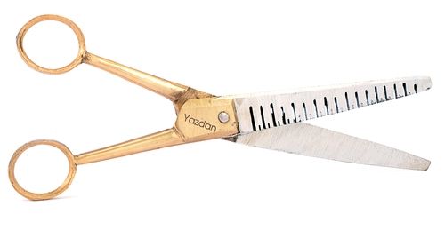 Yazdan One Way Thinning Brass Handle Salon Scissor_05