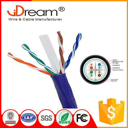 23awg Bare Copper Indoor Cat6 Networking Cable