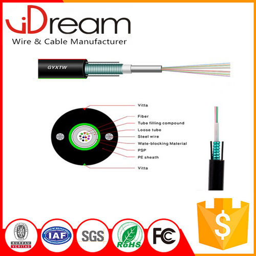 Outdoor Amored 24 Core Single Mode Optical Fiber Cable Gytxw