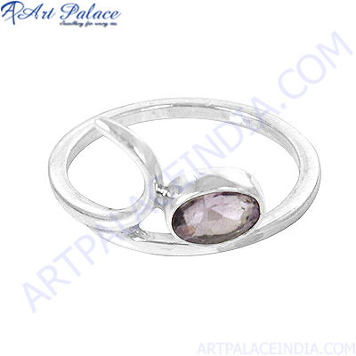 925 Sterling Silver Pink Amethyst Ring Gender: Women