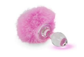 Pink Crystal Minx Magnetic Bunny Tail