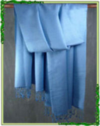 Ladies Plain Blue Shawl