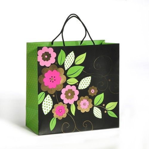 Custom Coated Or Kraft Paper Bag With Gold Hot Stamping And Twisted Paper Handle