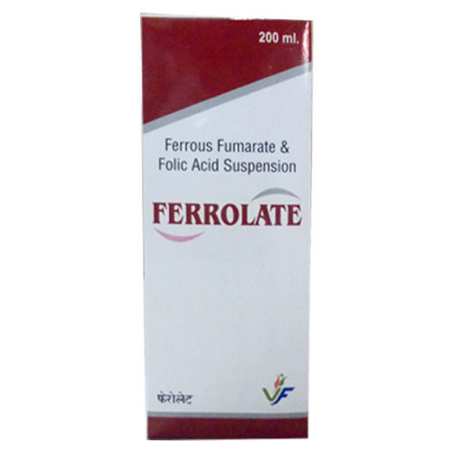 Ferrous Fumarate And Folic Acid Suspension - Ferrolate 200 Ml Suitable For: Suitable For All