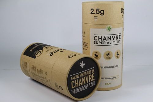 Recycled Coffee Cardboard Packaging Tube With Lids