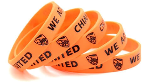 Embossed Promotional Silicone Wristbands