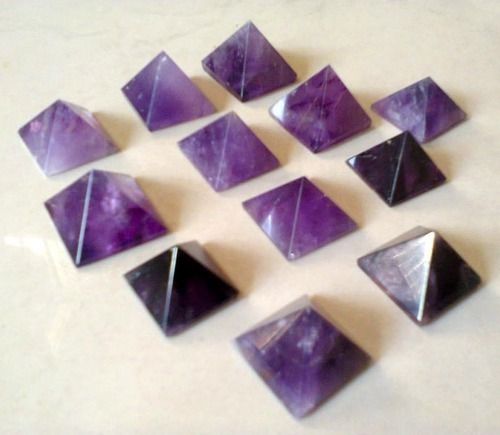 Amethyst Agate Stone Pyramid