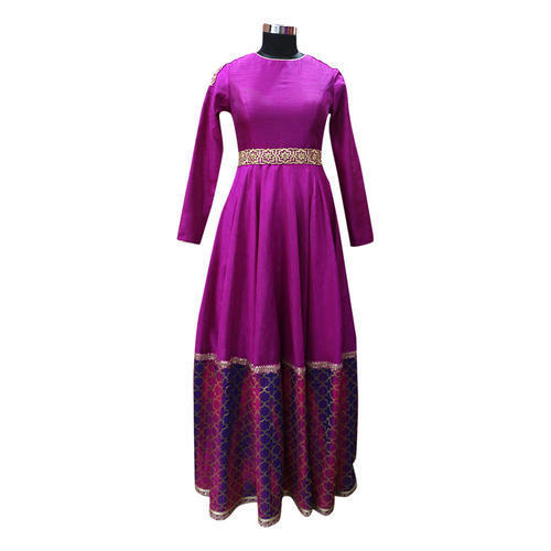 Ladies Purple Anarkali Dress