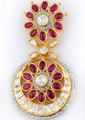 Round Beautifully Designed Ruby Pendant