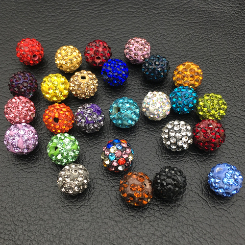 Wholesale Premium Crystal Spacer Shamballa Disco Pave Clay Ball Beads
