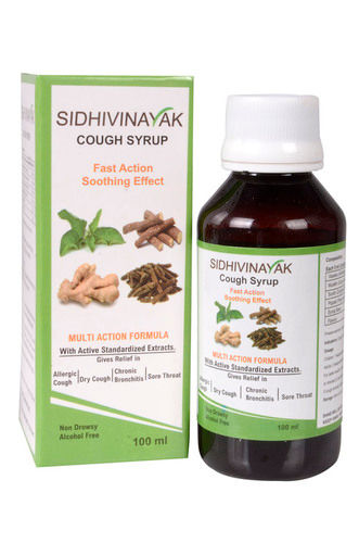 Sidhivinayak Herbal Cough Syrup 100 Ml Bottle - 100% Natural And 100%