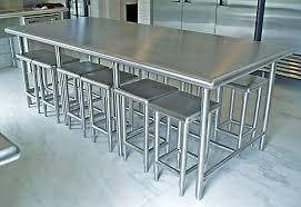 Stainless Steel Canteen Table And Stool Set