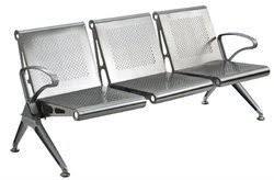 Scratch Resistant Three Steel Visitor Chairs