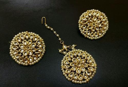 Designer Kundan Tikka Set