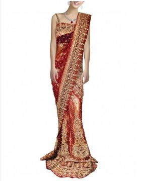 Dazzling Red Maroon Bridal Lehenga