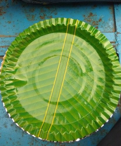 Green Colors Round Shape Disposable Paper Plates