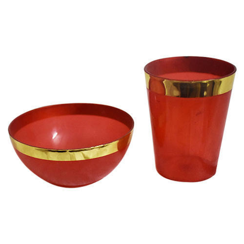 Plastic Glass and Bowl Set