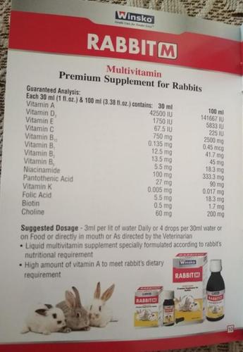 Rabbit Multivitamin Premium Supplement