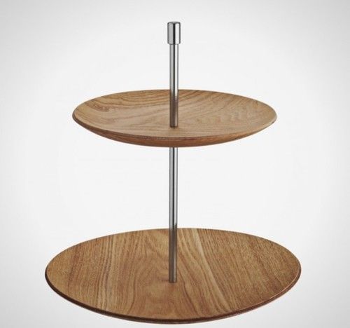 Cake Stand With Wood And Aluminium