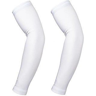 Seamless Cricket White Arm Sleeve