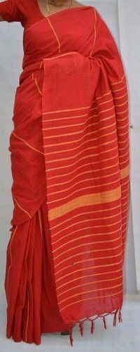 Ladies Cotton Silk Sarees With Strip