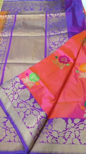 Silk Pure Cotton Sarees Kadhuwa Weaved