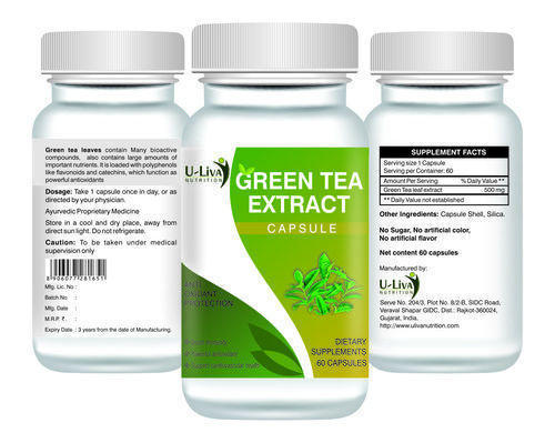 Herbal Medicine Green Tea Extract Capsule