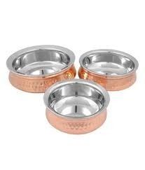 Stainless Steel Ss Copper Hyderabadi Handi