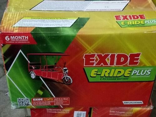 Exide E Rickshaw Battery - Premium Quality Material, Advanced Technology | High Reliability, Multiple Capacities Available