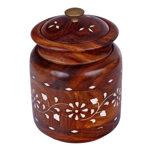 Customized Brown Wooden Jar