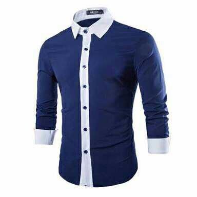 Royal Blue Color Full Sleeves Men Shirts