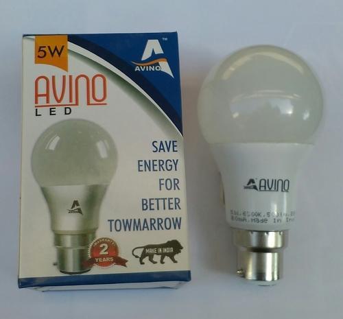 AC LED Bulb - 3 Watt to 12 Watt, B22 Base Type, Cool Daylight Color, Indoor Lighting, Two-Year Warranty