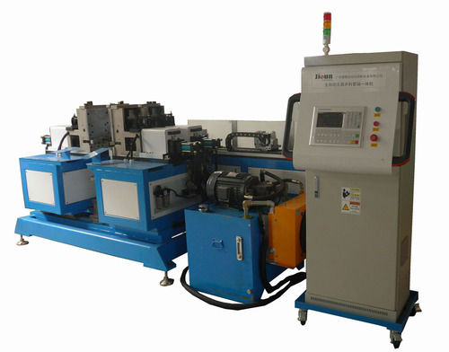 White-Blue Automatic Tube Chip-Less Cutting And End Forming Machine