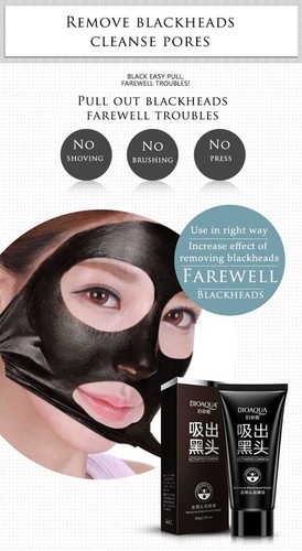 Bioaqua Blackhead Remover - 60G Liquid Facial Cleansing Mask, Effectively Removes Blackheads and Dirt, Enhances Skin Smoothness and Tenderness