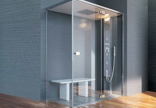 Transparent Glass Shower Panel