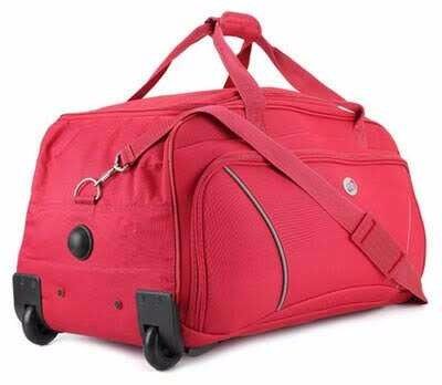 White Wheel Operated Traveling Bags