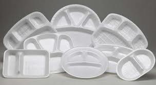 Thermocol Disposable White Plate