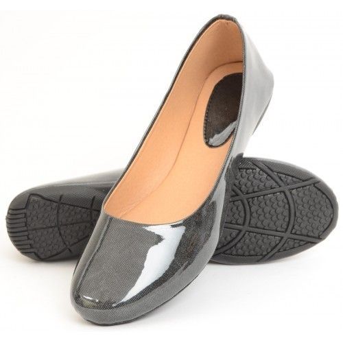 Black Glossy Finish Belly Shoes