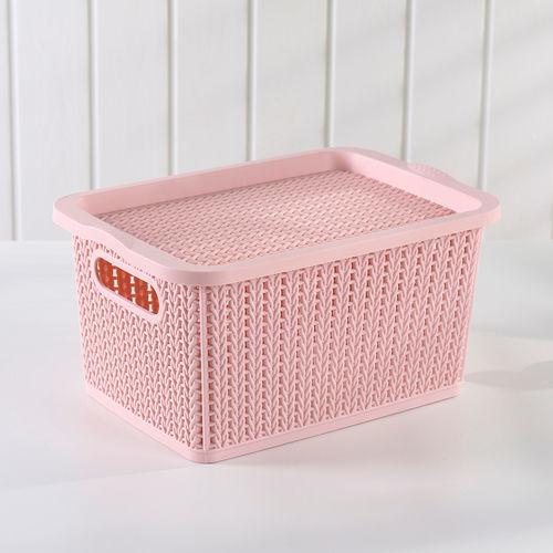 Plastic Rattan Storage Basket