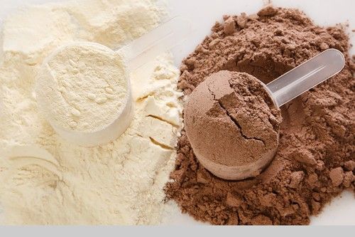 White and Brown Protein Powder